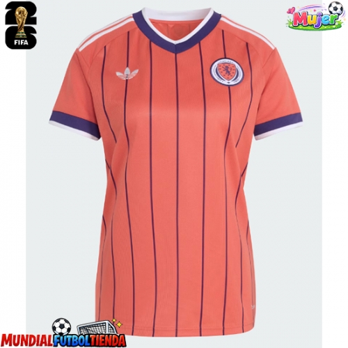Camiseta Escocia Segunda Equipación Replica Mundial 2026 para mujer mangas cortas